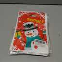 3 x Elanket 40 Pcs Happy Christmas Treat Bags With Handles - Assorted Goodie Bags for Trick-or-Treat, Party Favors - Cute Snowman Designs for Classroom Decorations