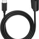 Long Type C Extension Cable, USB C Male to Female Extender Cord Compatible with Ring Pan-Tilt Indoor Cam (2024 Release) Mag-Safe Charger iPhone16 /15 (Black, 20FT)