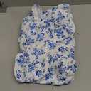 Scarlet Darkness Women's Floral Corset Dress with Split 2026 Summer Spring Square Neck Midi Milkmaid Dresses White Deep-Blue Floral XXL