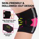 AoFIT Knee Brace for Women& Men (1 Pair), Knee Braces Wrap Adjustable Compression Sleeve Knee Support with Memory Stabilizers,Knee Support for Knee Pain Relief Meniscus Tear HotPink XXL
