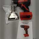 【380W・1022°F & 572°F】Cordless Heat Gun Compatible with Milwaukee M18 18V Battery, Portable Hot Air Gun Fast Heating Dual Temp with LED Light 4 Nozzles for Shrink Tubing, Resin, Vinyl Wrap (No Battery)
