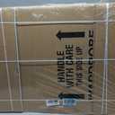 Amazon Basics Wardrobe Clothing Moving Boxes with Bar - 24" x 24" x 40", 3-Pack, Brown