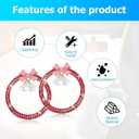 Bling Car Engine Start Ring Stickers, 2PCS Crystal Rhinestone Bow Vehicle Push Start Stop Button Cover, Auto Key lgnition Knob Decals for Women Girls, Universal for SUV RV Truck (Red)