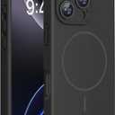 Miracase Magnetic for iPhone 16 Pro Case, [Soft Anti-Scratch Microfiber Lining], Compatible with MagSafe, Liquid Silicone Case Shockproof Drop Protection Phone Case for 16 Pro,Black
