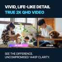 QHD 2560x1440P 2K Car Key Mini Security Camera for Home Security, Baby Camera Monitor, Pet Camera, Cat Camera, Small Surveillance Camera, Indoor Wireless