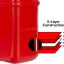 Scepter 12 Gallon Portable Marine Gas Can, Large Capacity Boat Fuel Tank, 2-Way Vented Cap, Built-In Fuel Gauge & Pick-Up, Handles, EPA & CARB Compliant, Tall Profile, 22.9"L x 14.3"W x 13.9"H (08668)