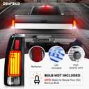 LED Tail Lights Assembly + 3rd Third Brake Cargo Lamp Fit for Chevy & GMC C/K 1500 88-99, C/K 2500 3500 88-00, for Chevy Silverado 94-98, Blazer 92-94, Smoked Lens Rear Taillight
