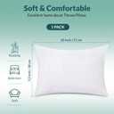 ROYALE LINENS 12 x 20 Pillow Insert - Down Alternative Throw Pillows Insert - Rectangle Pillow Pack of 1 White - Bed & Couch Pillows - Inner Cushion for Bed, Cushion for Living Room - Shams Stuffer