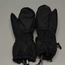 HIGHCAMP Kids Long Cuff Winter Snow Ski Mitten with Zipper Waterproof Gloves for Toddler Boys Girls-Aqua,XS (3-5Y)