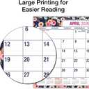 Desk PAD: 22" x 17" Large Print Desk Pad Calendar, APR 2026 - DEC 2027, 21 Months, (Small Navy Floral)