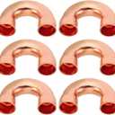 PATIKIL 1/2 Inch ID Copper Pipe Fittings, 6 Pcs 180 Degree Return Bend Copper Pipe Sweat Welding Solder Connection for HVAC Air Conditioning Hydraulic
