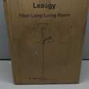 71'' Torchiere Floor Lamp for Bedroom with Glass Shade, Tall Floor Lamps for Living Room with Adjustable Angle Arc Reading Light, Modern Standing Light, Knob Switch, Bulb Included, Black