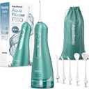 AquaSonic Aqua Flosser PRO - Rechargeable Electric Cordless Water Flosser for Teeth, Gums & Tongue - Waterproof Modern Design, 300ml Large Tank, 3 Modes, 6 Jet Tips, Deluxe Tongue Nozzle - Green