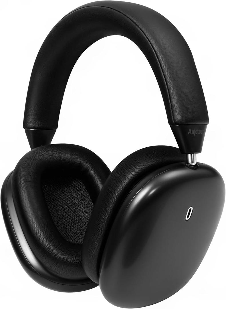 Wireless Headphones, Noise Cancelling Headphones for Work, 80H Playtime, Wireless 5.4 Over Ear Headphones with Mic & Touch Control for Travel, Office & Daily Use, Black