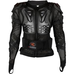 Ridbiker Motorcycle Full Body Armor Protector Removable Racing Jacket Motocross Spine Chest Motocross Protective Shirt (Black, M)
