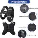 Zikopomi Weighted Vest Woman Man, 8lb Weight Vest with Reflective Stripes for Workout, Strength Training, Running, Fitness, Muscle Building, Weight Loss, Rucking Vest