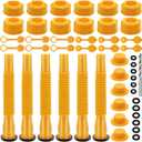 6 Kits 49pcs Can Spout Replacement Kit,Can Nozzle Replacement Kit for 1/2/5/10 Gal,Can Spouts for Old Style Tanks Easy to Install,with Screw Collar Caps, Spout Cover, Base Cap, Drill Bit