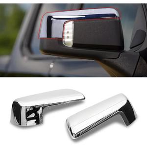 Moonlinks Compatible with 2019-2025 Chevy Silverado 1500 GMC Sierra 1500 Side Mirror Cover,Chrome Plating LH & RH Side Door Exterior Rearview Mirror Cap Trim for Silverado 1500(1 Pair)