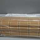 LazBlinds 100% Blackout No Drill Bamboo Roman Shades, Cordless Bamboo Blinds for Indoor Windows, Room Darkening Shades for Home & Patio, Thermal Insulated, Brown206, 35" W x 48" H