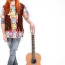 Kathfly 15 Pcs 60s 70s Outfits for Men Women Hippie Costume Set Hippie Shirt with Tassel Vest Wig and Headband for Cosplay