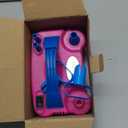 IDAODAN Electric Balloon Pump, Portable Electric Balloon Blower Machine Balloon Air Pump Dual Nozzle Rose Red 110V 600W Balloon Inflator for Party Decorations