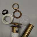 Bathroom Faucet Vessel Vanity Sink Large Pop Up Drain Stopper with Overflow, Antique Brass Sink Drainer