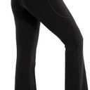 Heathyoga Fleece Lined Pants Women Yoga Pants with Pockets for Women Thermal Pants High Waist Flare Leggings for Winter (Black, L)