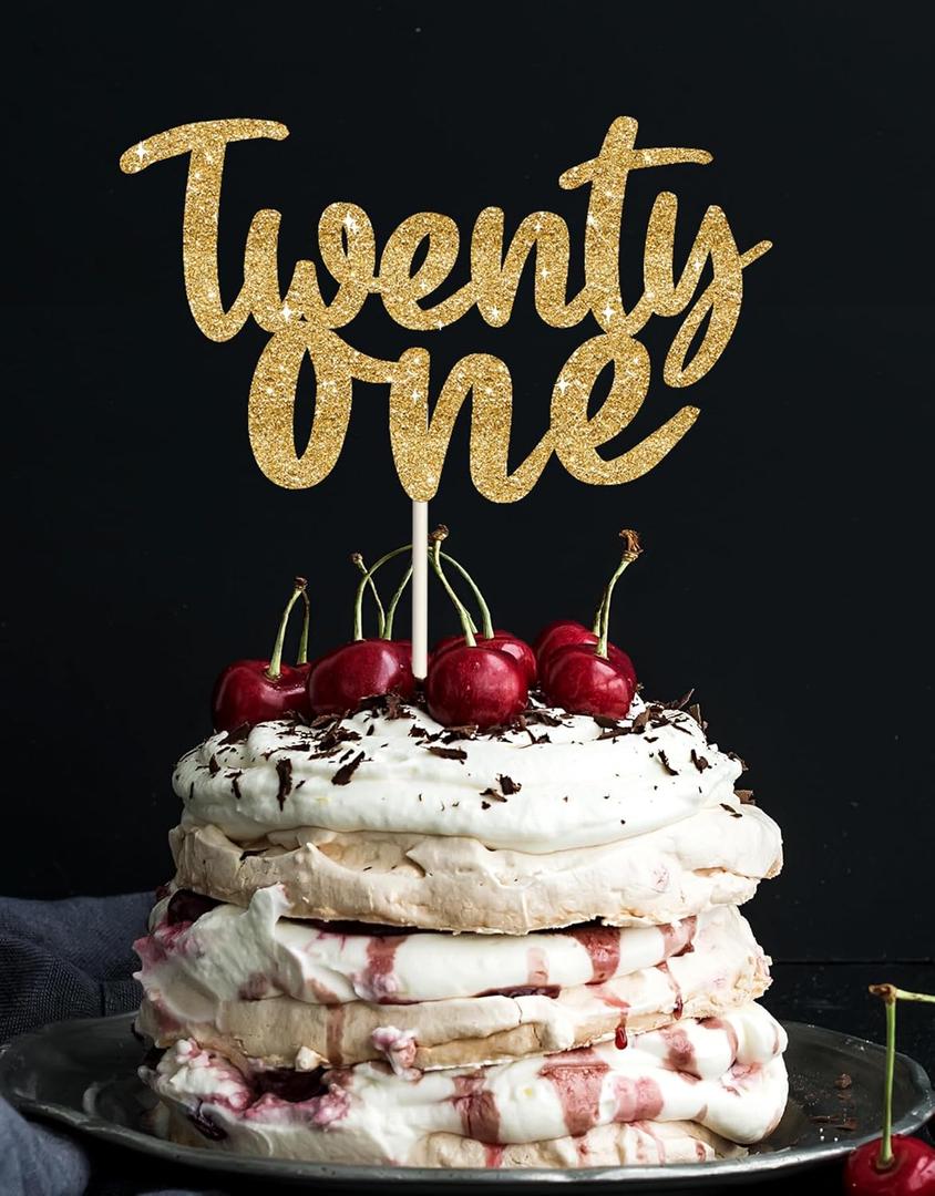 3 x Happy 21st Birthday Cake Topper twenty one Birthday Cake Toppers, 21st Cake Topper for Men,21 Cake Topper For Women, 21st birthday decorations,21st anniversary Cake Topper