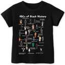 Kids Black History Shirt,Toddler Black History Month T-Shirt Boys Girls, African American Tee, 3-4T (Black)