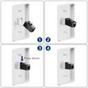 CAT6 RJ45 Keystone Coupler 24Pack, CAT6 RJ45 Keystone Jack Inline Coupler Female to Female UTP Ethernet Coupler for Wall Plate/Patch Panel (Black)