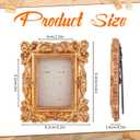 Wallet Size Vintage Picture Frames 2.5x3.5 inches Gold Vintage Picture Frames Antique Photo Frame for Wall Mount, Tabletop, Photo Display, Victorian Home Decor