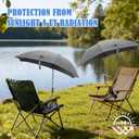 Chair Umbrella with Universal Clamp, 78cm UPF 50+ UV Protection Sun Umbrella, 360 Adjustable Clip-On Shade for Stroller, Beach Chair, Patio, Camping Chair, Wheelchair