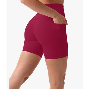 PAVOI ACTIVE Shorts with Pockets | Compressive High Waisted Butt Sculpting 4" & 6" Women's Biker Shorts | HiPerform, Size M