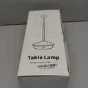 Modern Cordless Table Lamp Set of 1, Portable LED Desk Lamps, 5000mAh Rechargeable Battery Operated Lighting for Bedroom Dining Room Restaurant Coffee Shop Camping Night Light (Black)