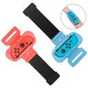 MENEEA Wrist Strap Compatible with Just Dance 2026 2025 2024 2023/for Zumba Burn It Up,Adjustable Wrist Bands for Nintendo Switch & OLED Model for Joy-Cons,Two Size for Adults & Children,2 Pack (Red & Blue)