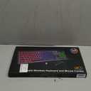 Wireless Keyboard and Mouse Combo, RGB Backlit, Rechargeable & Light Up Letters, Full-Size, Soft Typing, Sleep Mode, 2.4GHz Quiet Keyboard Set for Mac, Windows, Laptop, PC, Trueque (Black)