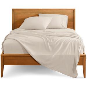 Bare Home Queen Sheet Set - 1800 Ultra-Soft Microfiber Queen Bed Sheets - Double Brushed - Deep Pockets - Easy Fit - 4 Piece Set - Bedding Sheets & Pillowcases (Queen, Wheat)