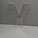 11" Acrylic Letter Charcuterie Box, Reusable Fillable Alphabet Number Shaped Form Tray for Birthday Anniversaries, Party Decorative Serving Plates Display Candy Cake (Y)