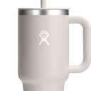 Hydro Flask 32 Oz Travel Tumbler with Handle, Lid and Straw - Insulated Stainless Steel in 32 Oz Oat Tan