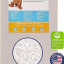 Dream On Me, 3 Inch Foam Pack and Play Mattress, White, White/Brown, 25C-GR (SR) 26x38 Inches