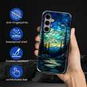 Case for Samsung Galaxy S25 Plus, Hybrid 2-Layer Case, Shockproof Military-Grade Protection Durable Anti-Scratch Phone Case for Woman Man Boy Girl, Stained Glass Aurora