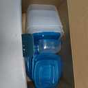 Premium Attached Food Storage Containers, Permanently Attached Plastic Lid, Never Lose & Space Saving Organization (10 Pack)