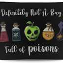 Definitely Not A Bag Full of Poisons Makeup Bag, Witchy Gifts for Women, Villains Inspired Cosmetic Bag with Zipper
