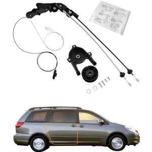 Sliding Door Cable Assembly, Rear Right Passenger Side, Compatible with 2004-2010 Toyota Sienna 3.3L 3.5L V6, 85620-08042 69631-08030 924-550, Auto Power Door Spool Control Cable Repair Kit w/o Motor