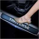 4Pcs Car Door Sill Protector for Chevy Traverse, Carbon Fiber Anti-Scratch Guard for Chevy Traverse Accessories - Self-Adhesive Car Door & Sill Protector -White