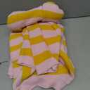 LAMISSCHE Womens Oversized Lounge Sets 2 Piece Outfits Striped Matching Pajama Set Long Sleeve Sweater Set(Yellow&Pink Purple,S)