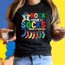 Down Syndrome Awareness Shirts for Women World Down Syndrome Day Short Sleeve T Shirt Syndrome Support Tee Top (Black, XL)
