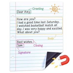 JoyCat Giant Magnetic Dry Erase Notebook Paper, 22" L x 28" H Handwriting Lined White Board for Classroom Must Haves,Whiteboard Accessories for Homeschool Teaching Supplies