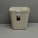 UUJOLY Plastic Small Trash Can Wastebasket, Garbage Container Basket for Bathrooms, Laundry Room, Kitchens, Offices, Kids Rooms, Dorms, 3.5 Gallon, Beige, 2 Pack (3.5 Gallon/2 Pack, Beige)