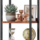 DUMOS 5 Tier Bookshelf with Fabric Drawer, Display Standing Shelf, Brown